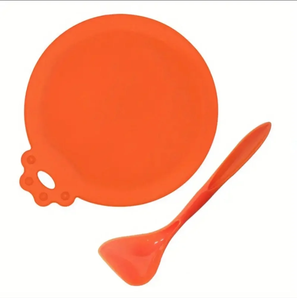 8 pc Silicone Pet Food Can Covers With Food Spoons, Reusable And Washable